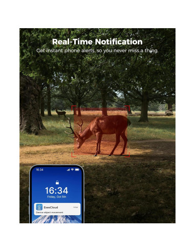 Cámara de Seguridad Hiseeu 4G Solar Inalámbrica 2K Exterior