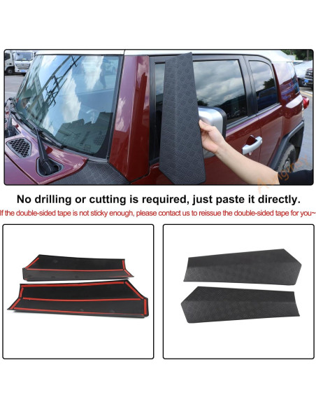 Cubierta A-Pilar Toyota FJ Cruiser 2007-2021 Aunginsy ABS