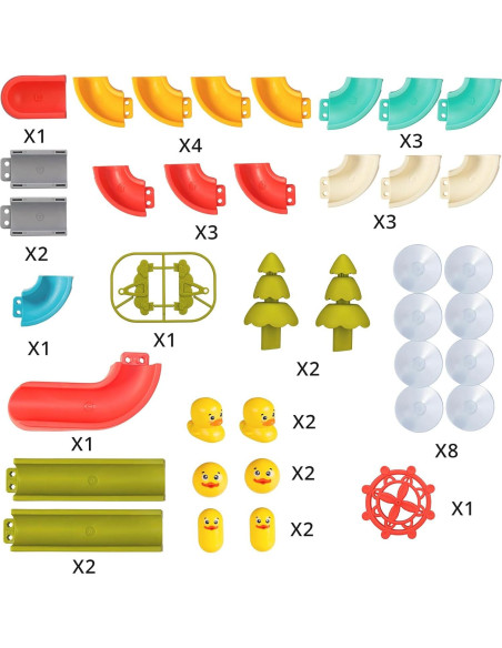 Juguetes de Baño Deslizantes Patos Amarillos 38 PCS SOCBTNSO