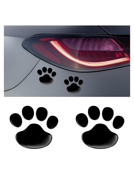 2 PCS Pegatinas Huella de Perro Suvnie Impermeables 6x7 cm