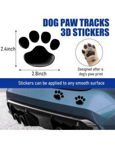 2 PCS Pegatinas Huella de Perro Suvnie Impermeables 6x7 cm 2