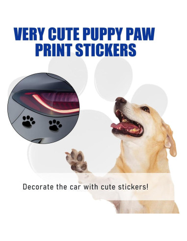 2 PCS Pegatinas Huella de Perro Suvnie Impermeables 6x7 cm