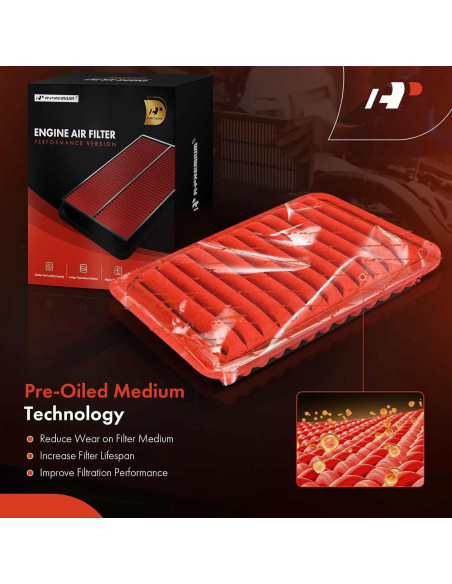Filtro de aire A-Premium para Toyota, Scion y Pontiac 2009-2019
