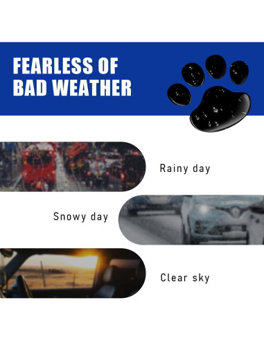 2 PCS Pegatinas Huella de Perro Suvnie Impermeables 6x7 cm