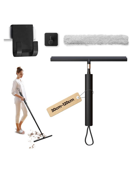 Limpiaparabrisas de Ducha Telescópico LORESJOY 120 cm Negro