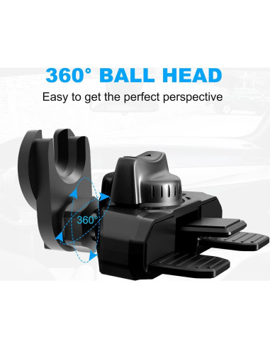 Soporte para teléfono en ranura de CD JIAYUE negro compatible con Pop Socket