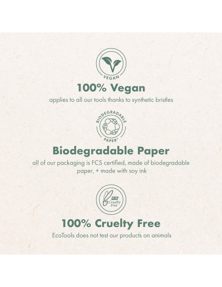 Brocha de Fundación EcoTools Clásica - Cerdas Sintéticas 1 Unidad