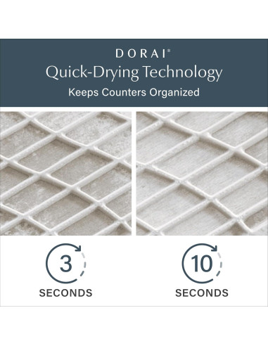 Estante Plegable para Secar Platos Dorai Home con Almohadilla