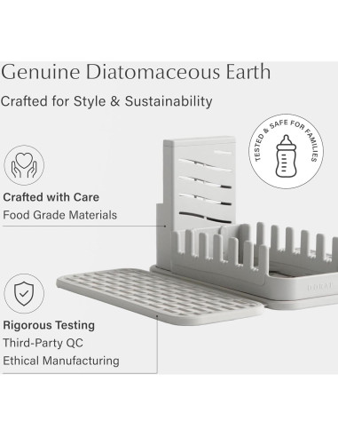 Estante Plegable para Secar Platos Dorai Home con Almohadilla