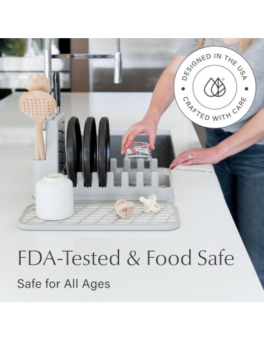 Estante Plegable para Secar Platos Dorai Home con Almohadilla