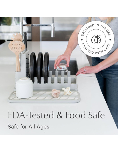 Estante Plegable para Secar Platos Dorai Home con Almohadilla