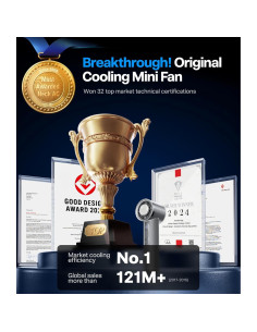 Ventilador de Mano TORRAS COOLiFY iva 5000mAh Ajustable 2