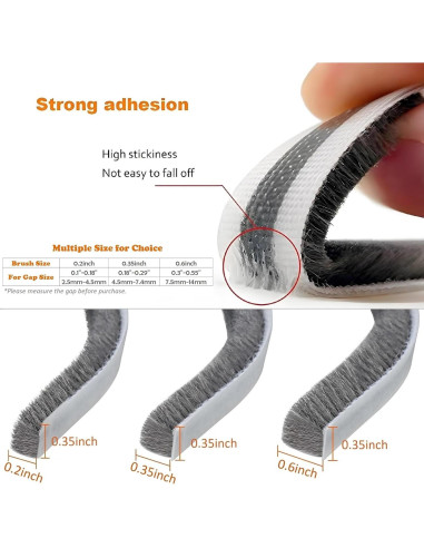 Cinta de Sellado Autoadhesiva CIKKIIO 10m Aislamiento Acústico Gris