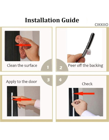 Cinta de Sellado Autoadhesiva CIKKIIO 10m Aislamiento Acústico Gris