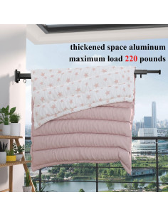 Perchero Plegable KLEVERISE Montado en Pared 100kg Negro 2