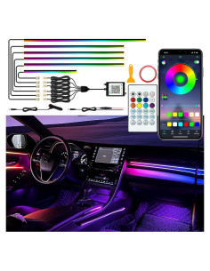 Luces LED Acrílicas RGB SAMGCHI para Carro Interior 6 en 1