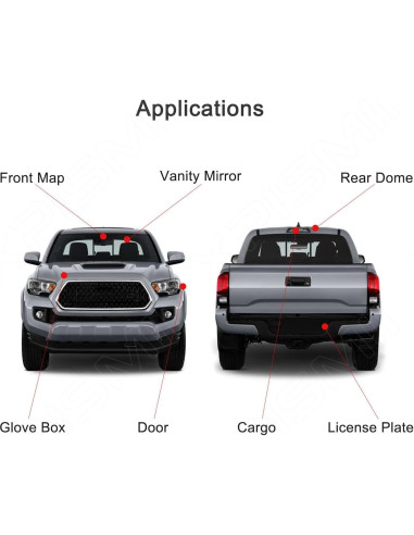 Kit de luces interiores LED Xpismii 6000K para Toyota Tundra 2000-2006