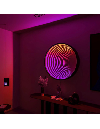 Luz de Túnel Espejo 3D COZLMHJ 30.48 cm RGB con Control APP
