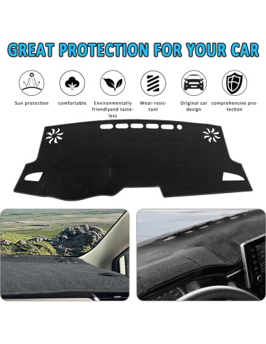 Cubierta del Tablero HEDAQI para Toyota Corolla 2019-2025 Negra