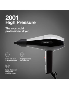 Secador de Pelo Elchim Classic 2001 1875W Profesional Negro 2