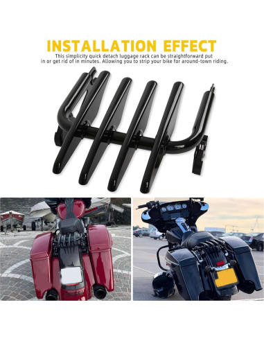 Soporte de Equipaje Desmontable JMTBNO para Harley Touring 2009-2024