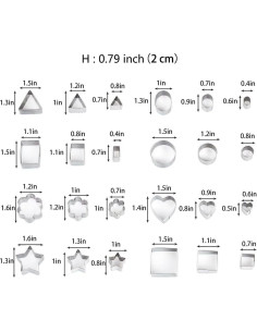 Juego de Cortadores de Galletas Mini YXCLIFE - 24 Piezas Acero Inoxidable 2