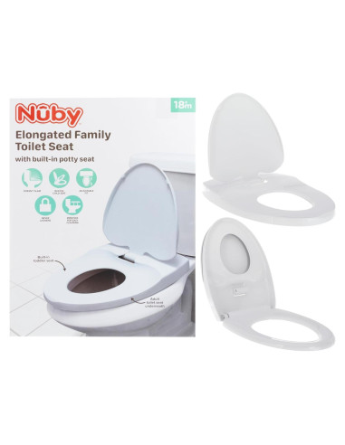 Asiento de Inodoro Familiar Nuby - Entrenamiento para Baño Alargado