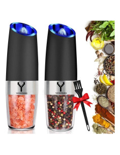 Juego de Molinillos Eléctricos YAYAYOUNG 2PACK con Luz LED