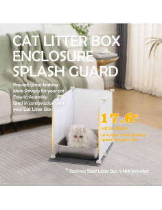 Caja de Arena para Gatos MEEXPAWS con Protector Splash M 2