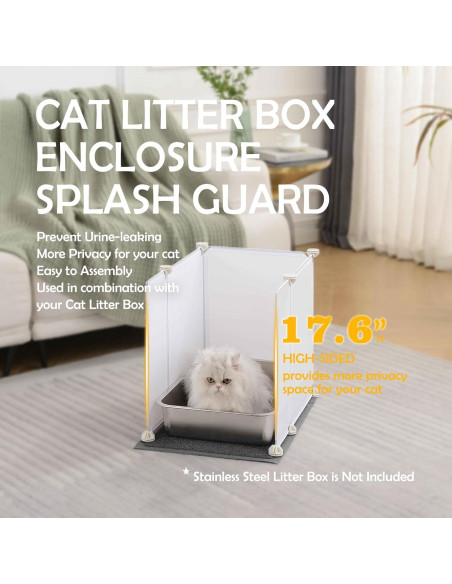 Caja de Arena para Gatos MEEXPAWS con Protector Splash M