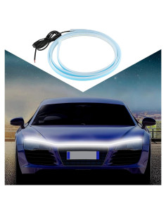 Tira de Luz LED para Coche CXCCOI 149.86 cm Blanca Impermeable