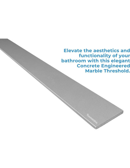 Umbral de Ducha de Mármol Ingenierizado Gris Concreto 121.92 cm Umbral de Ducha de Mármol Ingenierizado Gris Concreto 121.92 cm