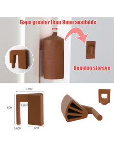 Tope de Puerta de Silicona WSIWZAI - Protección para Niños 2 Pcs 2