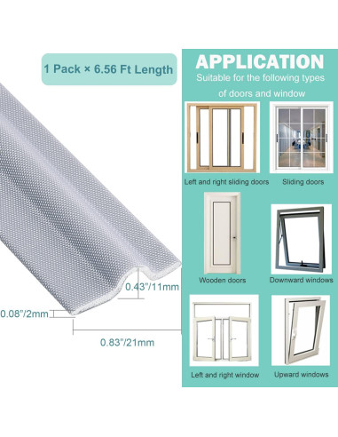 Burlete Autoadhesivo MOPMS 2M para Puertas y Ventanas - Gris