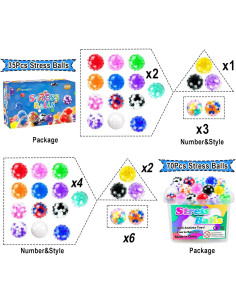 Pelotas Antiestrés Suaves MEZHOBBY - 35 Unidades 10.3 cm 2