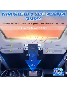 Protector Solar Karltys 3 Piezas para Toyota 4Runner 2010-2025 2