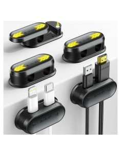 Organizador de Cables Magnético AOLLOP 10 Agujeros Negro