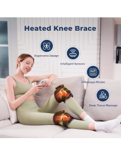 Masajeador de Rodilla Calentado HOMRELEXA 3 en 1 con Calor y Vibración 2