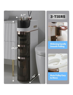 Gabinete de Almacenamiento Lozovin 3 Niveles 76.2 cm Blanco 2