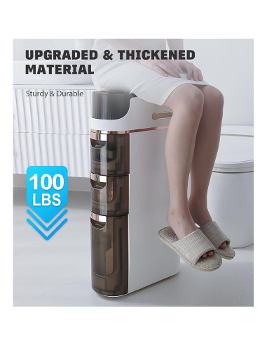 Gabinete de Almacenamiento Lozovin 3 Niveles 76.2 cm Blanco