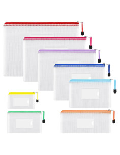 Bolsas de Malla con Cremallera EOOUT - 8 Piezas Multicolor
