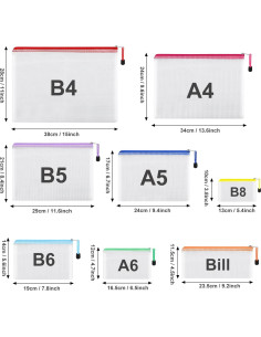 Bolsas de Malla con Cremallera EOOUT - 8 Piezas Multicolor 2