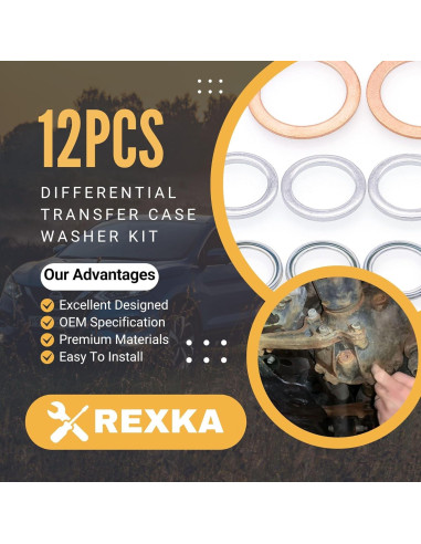 Kit de Juntas Rexka 12 Piezas para Toyota Lexus Transferencia