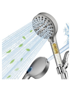 Cabezal de Ducha Filtrado DUCHAS BRILLANTES 9 Modos 175 cm