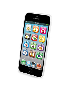 Teléfono Juguete Interactivo Wolmund 8 Funciones LED Negro