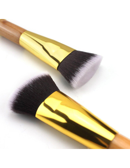 Brocha de Maquillaje Doble Punta NMKL38 - Vegana y Libre de Crueldad