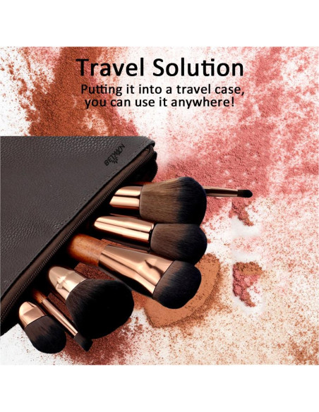 Brocha de Maquillaje Doble Punta NMKL38 - Vegana y Libre de Crueldad