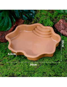 Piscina para Tortugas HIERYAN 30 cm Amarillo Terracota 2