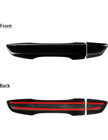 Cubiertas de Manija de Puerta Thenice para Honda Civic 10 Gen - Negro