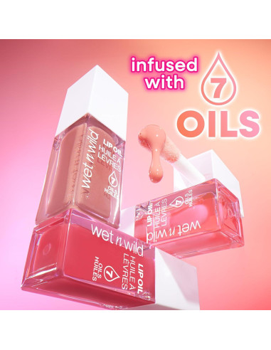 Aceite Labial Hidratante Wet n Wild - Rosa Cedro, 3.1g